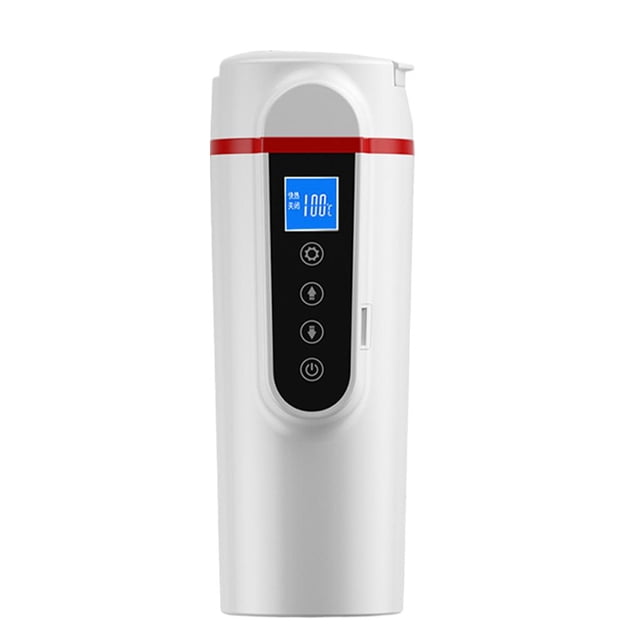 funtasica Coffee Mug Temp Control Kettle Boil Water for Car Travel Big Screen White