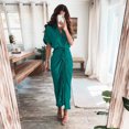 thumbnail image 1 of Robe en satin de Soie Aguichant à Col en V Profond pour Femmes, 1 of 15