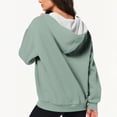thumbnail image 4 of Timegard Vestes à Capuche Zippées pour Femmes Manches Longues Chandails en Molleton Décontractés Mode Automne avec Poches, 4 of 7