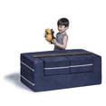 thumbnail image 2 of Jaxx Zipline Modular Kids Loveseat & Ottomans / Fold Out Lounger, Navy, 2 of 5