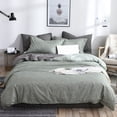 thumbnail image 4 of UsRHHA 4 Piece Bedding Set Fresh Color Washed, Comfortable Soft for 70.86 Inch Bed Dormitory, Bed Sheet Set, 4 of 6