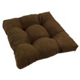 thumbnail image 1 of 19-inch Squared Microsuede Tufted Dining Chair Cushion, 1 of 2
