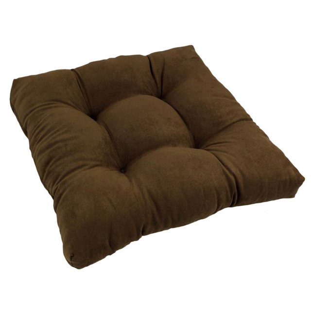 19-inch Squared Microsuede Tufted Dining Chair Cushion