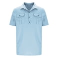 thumbnail image 4 of EOYWHK Big and Tall Linen Shirts for Men Button Up Golf shirts Short Sleeve Collared Business Blouses, 4 of 5