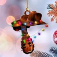 thumbnail image 4 of YAOMOBB Christmas Tree Decoration Creative Cowboy Themed Hat Xmas Tree Pendant Wild West Car Rear View Mirror Hanging, 4 of 7
