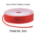 thumbnail image 2 of Unique Bargains Twisted Nylon Twine Thread Beading Cord 3mm 7M/23 Feet Extra Strong Braided Nylon String, Red, 2 of 6