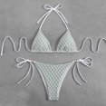 thumbnail image 2 of KIHOUT 2025 Women's Triangle Bikini Floral Printed Bikini Set Two Piece Summer Swimsuit Bathing Suits for Beach Pool Party, 2 of 7