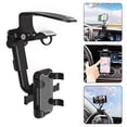 thumbnail image 1 of Car Phone Mount, EDHITNR 360° Rotation Dashboard Phone Holder, Non-Slip Stable Grip Universal Car Phone Clip for Sun Visor Steering Wheel GPS Navigation, 1 of 7