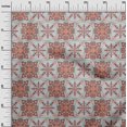 thumbnail image 3 of oneOone Velvet Brown Fabric Asian Tile Traditional Fabric For Sewing Printed Craft Fabric By The Yard 58 Inch Wide, 3 of 4