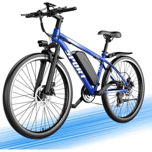 Vélo électrique pour adultes, 1500W Vélo de montagne Peak, 40 km/h Vitesse maximale, jusqu'à 105 km Gamme 7 Vitesses, 48V Batterie amovible 10.4Ah, 26 vélo électrique de pouce pour le transport