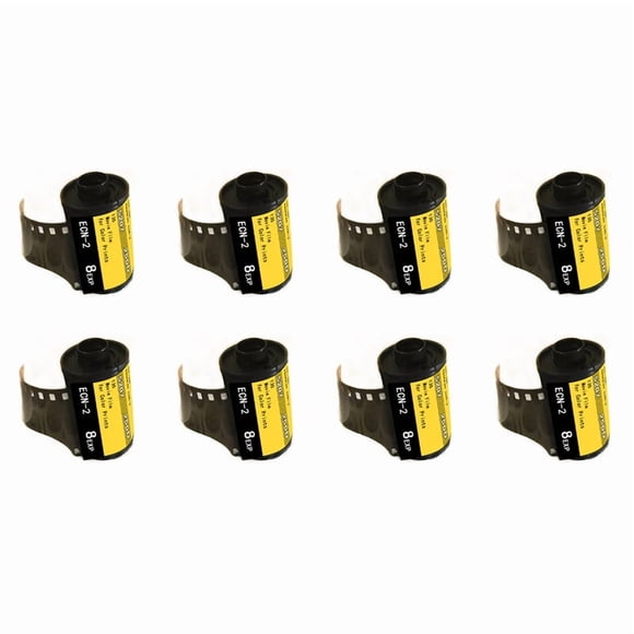 8pcs 35mm ECN-2 Color Film Negative Film 35mm 8EXP Camera Color Film Roll for 135 Cameras NT High Quality Type-135,8 roll films,Black