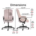 thumbnail image 4 of Serta à la Maison Style Hannah II Chaise Pivotante de Bureau en Rose, 4 of 14