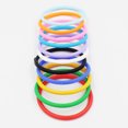 thumbnail image 1 of KAKOWELY wrist keychain bracelet 11pcs Fashionable Round Silicone Keyring Bracelet Comfortable Soft Bangle Multi-Functional Keychain Wristlet Wrist Keychain Bracelet, 1 of 4