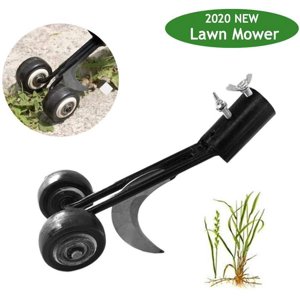 Tondeuse à gazon & Extracteur de mauvaises herbes, Snatcher à double-roue pour le travail sans effort de la cour 2-in-1 Jardin Marvel