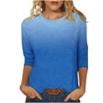 thumbnail image 1 of Hauts à Manches 3/4 pour Femmes Mode pour Femmes T-Shirt Ample Imprimé Blouse à Manches 3/4 Col Rond Hauts Décontractés T-Shirts en Coton Femmes T-Shirts pour Femmes Mode T-Shirts à Manches 3/4 pour Femmes, 1 of 5