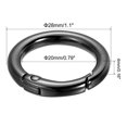 thumbnail image 2 of Unique Bargains Black Zinc Alloy Spring Gate O Ring Snap Clip Buckle (10 Pack), 2 of 5