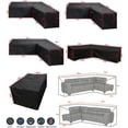 thumbnail image 5 of Corner Sofa Cover Waterproof Garden Furniture Set Cover Outdoor Sectional Furniture Cover, 5 of 5