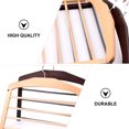 thumbnail image 3 of Miangastore 4pcs Multifunctional Non-slip Wooden Hanger Clothes Pants Drying Hanger, 3 of 8