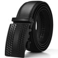 thumbnail image 1 of Men‘s Solid Buckle with Automatic Ratchet Leather Belt 35mm Wide 1 3/8, 1 of 5