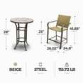 thumbnail image 3 of Four Seasons Courtyard Amalfi 3 Piece Balcony Height Outdoor Dining Set, 3 of 7