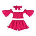 thumbnail image 1 of Manches Évasées à l'Épaule Tops Short Volant Bandeau Bowknot, 1 of 6