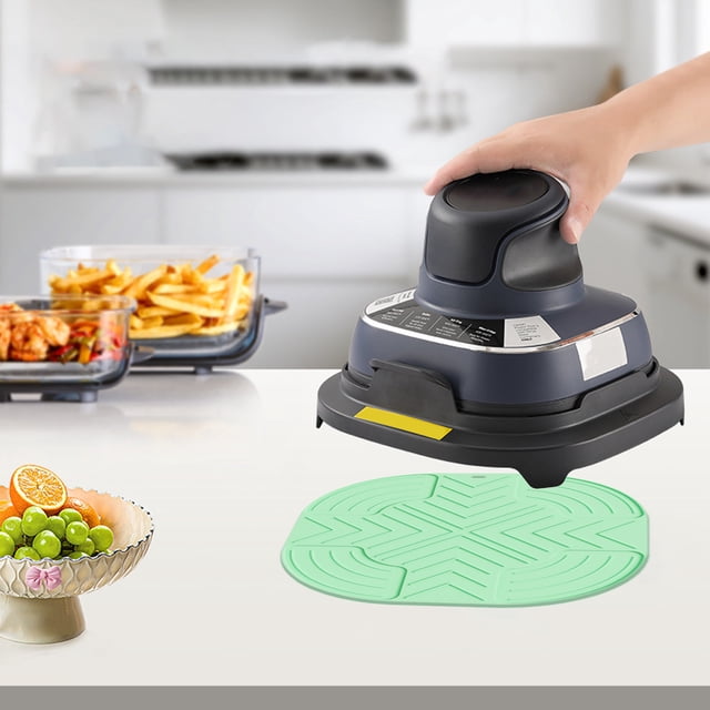 Silicone Mat for Air Fryer Countertop Protection 10.4x10.4 Inch Heat Resistant Trivet | Multifunctional Non-Slip Kitchen Mat for Hot Pots, Dishes, Baking | Thickened Raised Edges, Easy to Clean