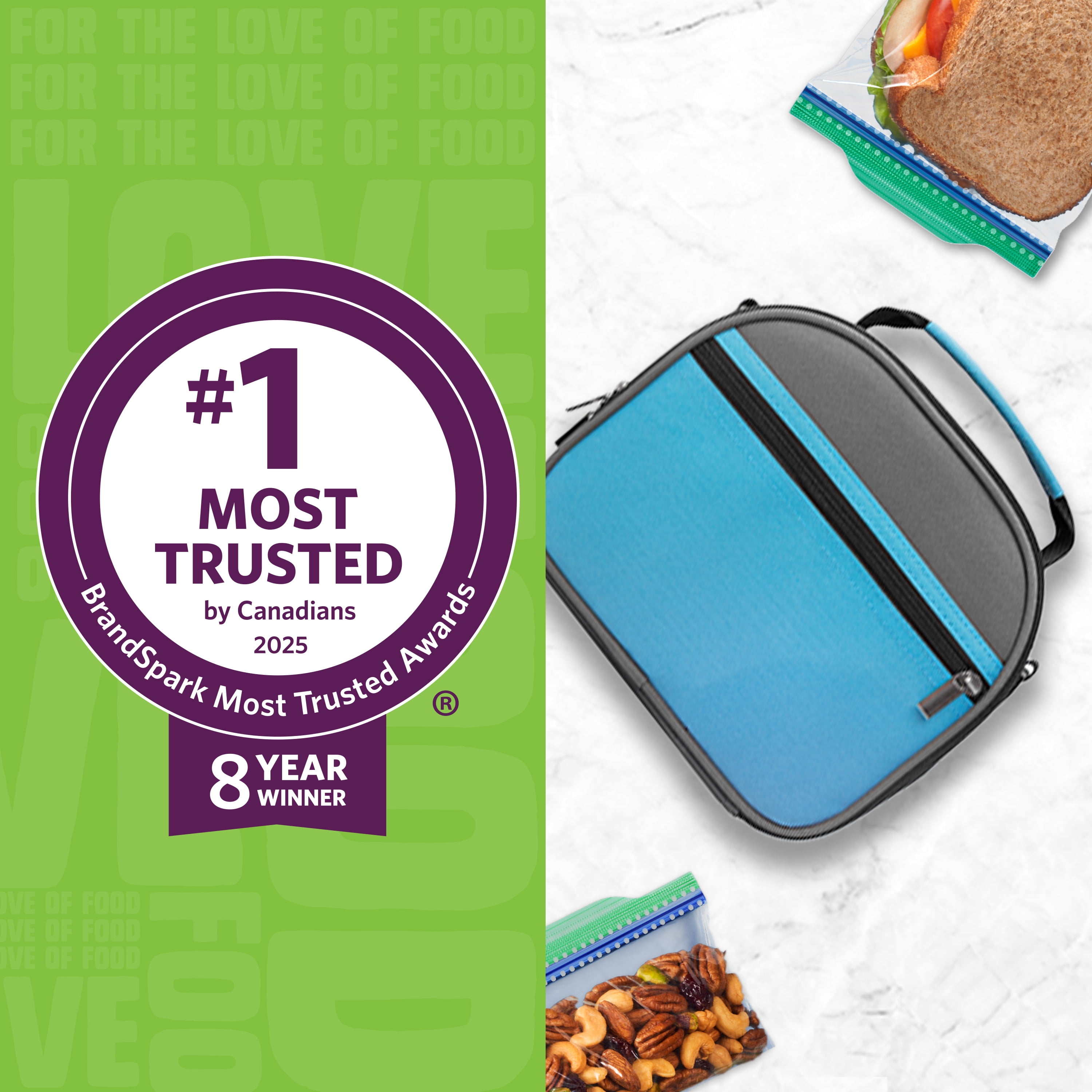Ziploc Sandwich Bags, Grip and Seal Top, 100 Bags