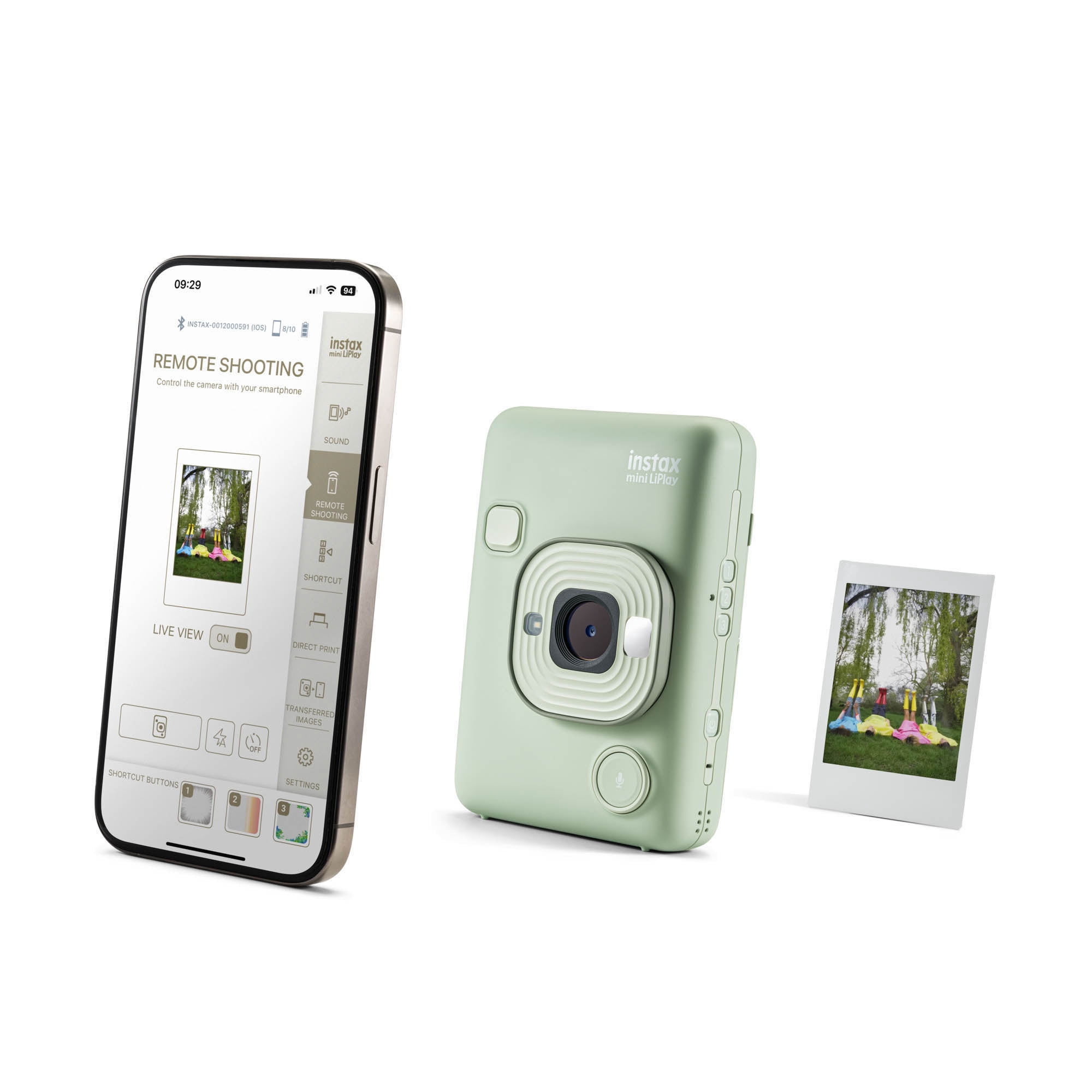 Appareil instantané hybride et imprimante pour téléphone intelligent FUJIFILM INSTAX MINI LiPlay - Blanc brumeux