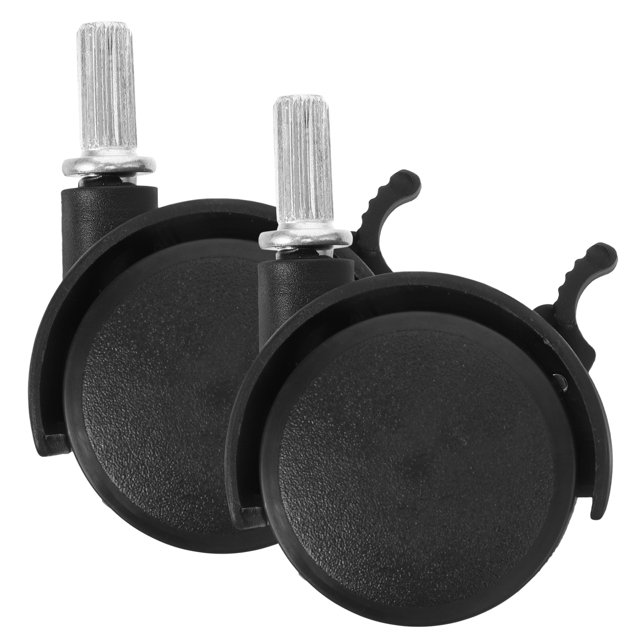 Roulettes de Support à Lessive avec Frein pour Meubles Noir 2 Pcs 1,5 Pouces