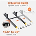 thumbnail image 4 of KFFKFF Pallet Forks, 2000 lbs Load Capacity Pallet Forks, 43" Overall Length Tractor Bucket Forks with Modifiable Stabilizer Bar, Robust Pallet Forks for Tractor Implements, Skid Steer, Loader Bucket, 4 of 9