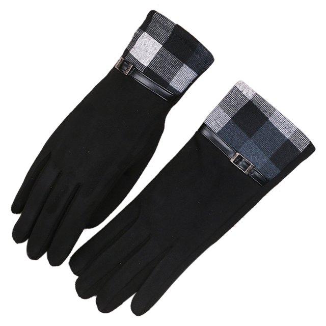Driving Gloves Fashion Grid Design Winter Gloves Touch Screen Gloves for Ladies