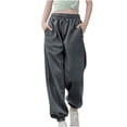 thumbnail image 1 of Plebaso Pantalon de Survêtement à Bas Resserré pour Garçons et Filles, Cordon de Serrage, Taille Haute, Pantalon Jogger, Pantalon de Course Athlétique, 1 of 6