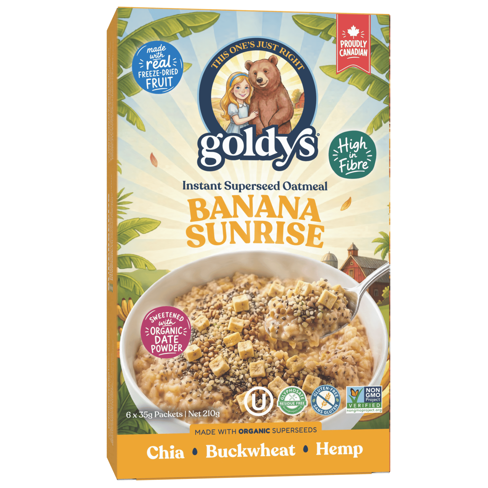 Goldy's Banana Sunrise Instant Oatmeal