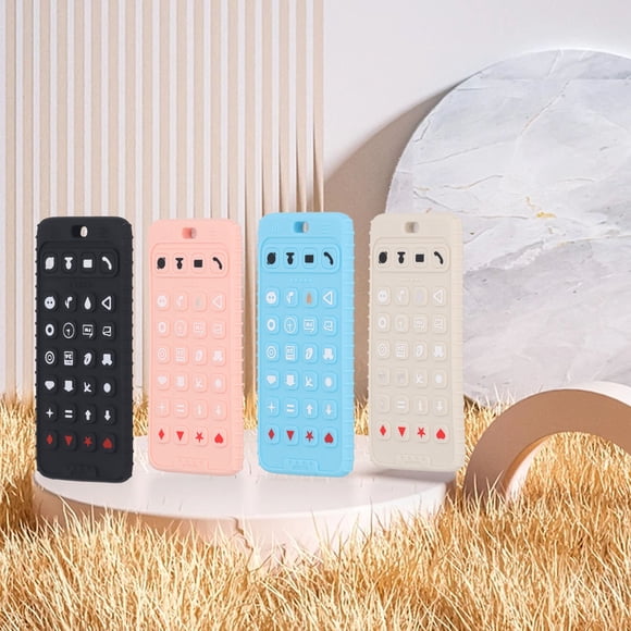 Jouet Sensoriel en Silicone Souple pour Bébé pour la Reconnaissance des Couleurs et la Coordination Oeil-Main, Jouet en Forme de Téléphone Simulé pour le Développement Oral