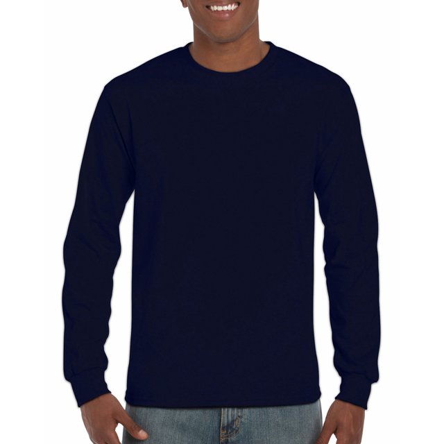 Gildan Mens DryBlend Long Sleeve T-Shirt, 2XL, Navy