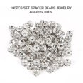 thumbnail image 4 of Alliage Strass Entretoise Perle Bijoux Fabrication Bricolage Métier Fournitures 100pcs Ensemble, 4 of 7