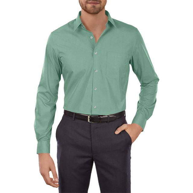 Van Heusen Men's Dress Shirt Fitted Poplin Solid
