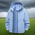 thumbnail image 4 of Yuyuzo Womens Rain Jacket Waterproof Lightweight Windbreaker Jacket Plus Size Raincoat with Pockets, 4 of 7