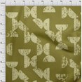 thumbnail image 4 of oneOone Polyester Spandex Dark Olive Green Fabric Geometric Half Circle Craft Projects Decor Fabric Printed By The Yard 56 Inch Wide, 4 of 4