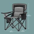 thumbnail image 2 of LEDREM Oversized Folding Camping Chair with Cooler Bag, Adjustable Lumbar Support and Armrests, Heavy-Duty 450 lb Capacity, Ink Black, 2 of 6