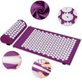 thumbnail image 3 of 1pcs Coussin d'Acupression Violet Oreiller + Coussin + Housse en Tissu, 3 of 5