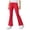 Red, variant on dmqupv Girl Fleece Lined Leggings Girls Comfortable And Breathable Solid Color Pants Casual And Versatile Fashionable Flared Pants Navy,Size for 7-8 Years