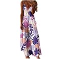 thumbnail image 2 of Lenago Robe de Pâques Grande Taille pour Femmes Mode Taille Mi-Haute Col en V Sans Manches Rayée Slim Plage Longue Robe Été Plage en Solde, 2 of 5