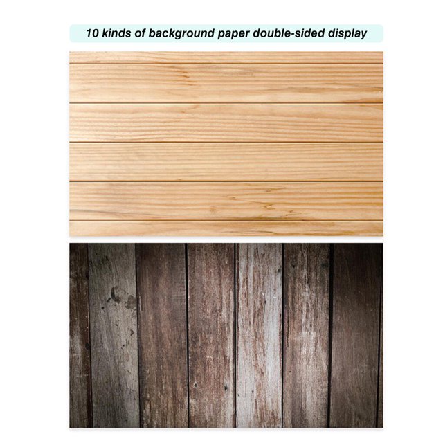 Double-Sided Wood Grain Background Paper Waterproof Paper Photography Backdrop Plate
