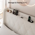 thumbnail image 4 of AKDSteel Cadre de Lit Plateforme Complet – 4 Tiroirs de Rangement, Tête de Lit avec Station de Recharge, Design à Ailes, Silencieux, Aucun Sommier Requis, 4 of 7