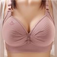 thumbnail image 5 of Bras for Women, 4PC Woman's Printing Gathered Together Large Size Daily Bra Underwear No Rims, Everyday Bra, 5 of 5