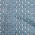 thumbnail image 1 of oneOone Cotton Silk Light Blue Fabric Goddess Durga Face Sewing Craft Projects Fabric Prints By Yard 42 Inch Wide, 1 of 5