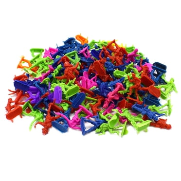 Milisten 50 Pcs Mini Figurines de Soldats Militaires en Plastique Modèle Statique Ensemble de Jeu pour Enfants (Aléatoire)