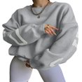 thumbnail image 1 of Women Loose Pullover Sweatshirts Letter Thickened Long Sleeve Tops, 1 of 3