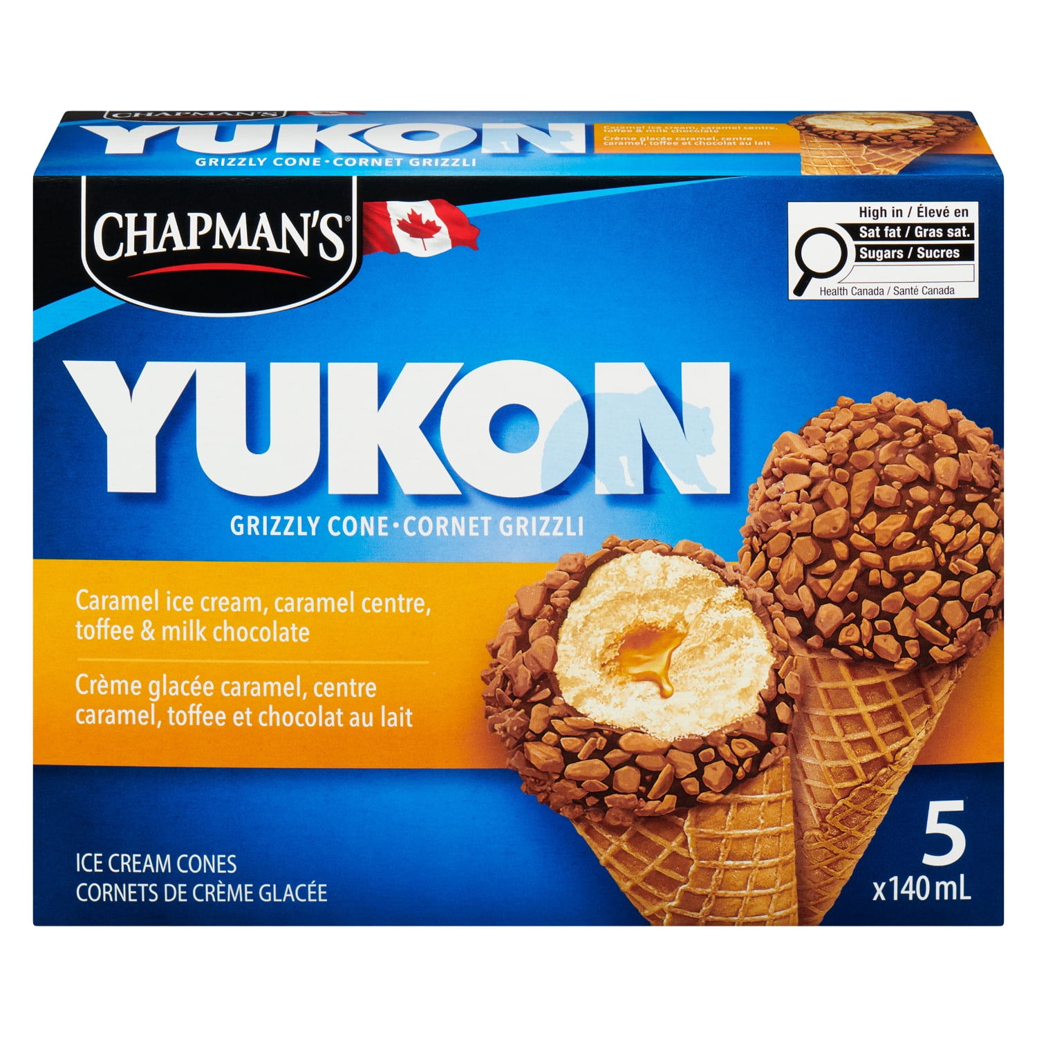 Chapman's Chapman's Ice Cream Cones Yukon Caramel Toffee